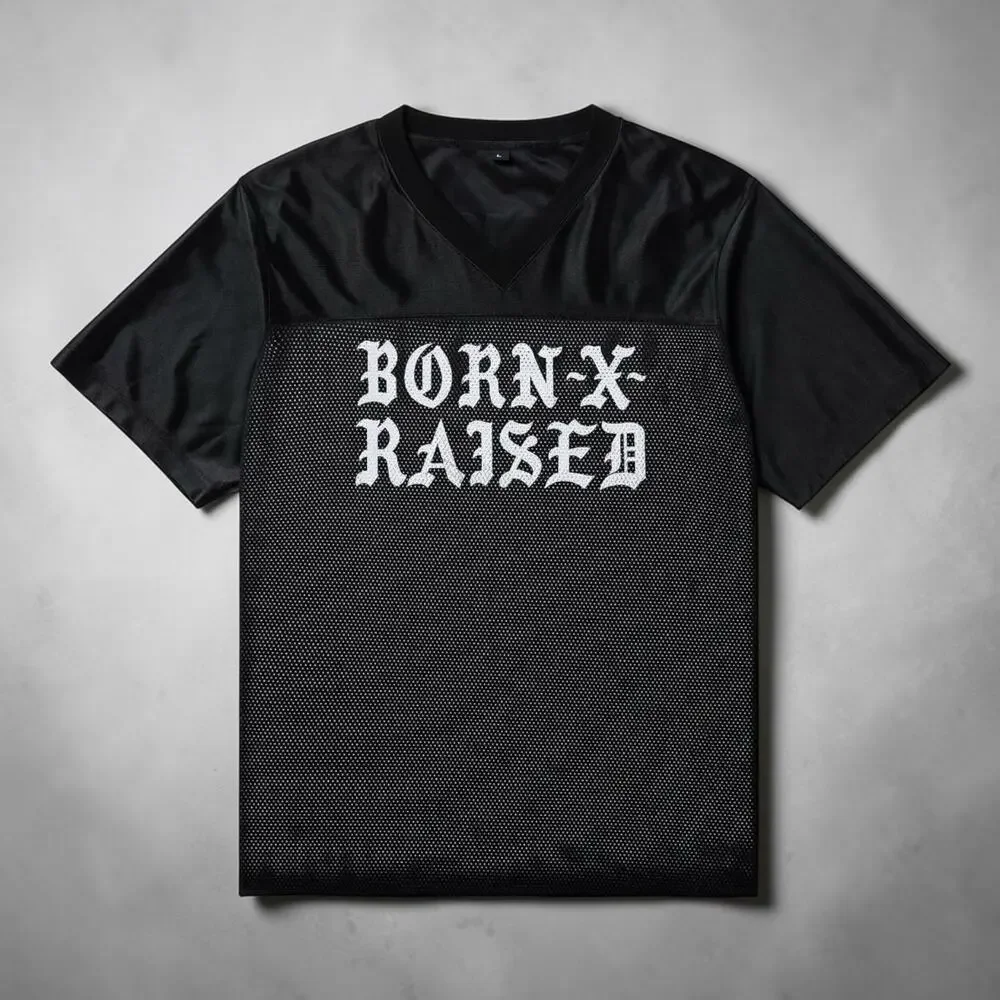 Born X Raised Los Angeles Football Mesh Jersey Black XL Brand New Deadstock
